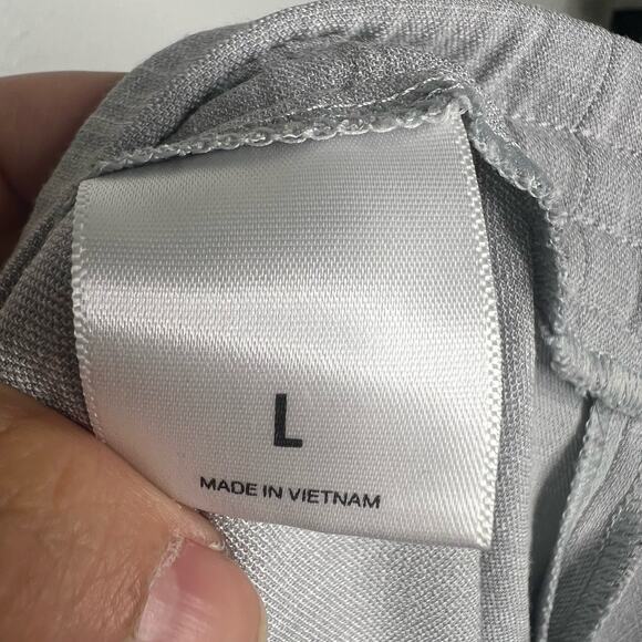 EXPRESS High Rise Jogger Pants Relaxed Fit Elastic Waist Drawstring Gray Size L - Picture 7 of 9